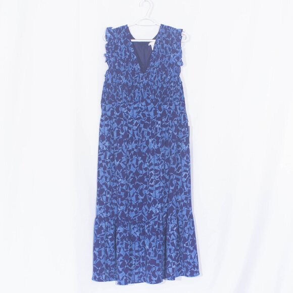 NWT LONDON TIMES Smocked Maxi Dress Size 16 - Picture 1 of 8